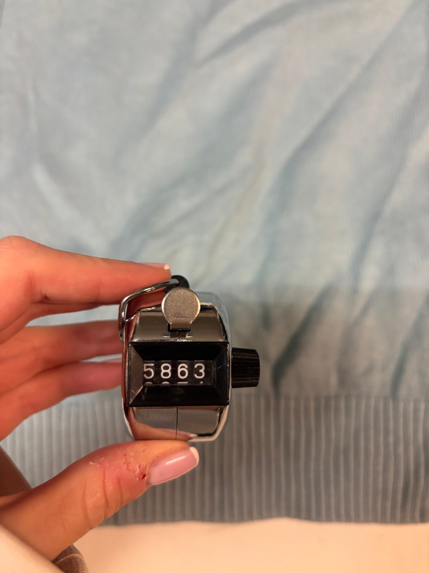 Lacoste vintage 3/4 Zip Babyblau L 5863