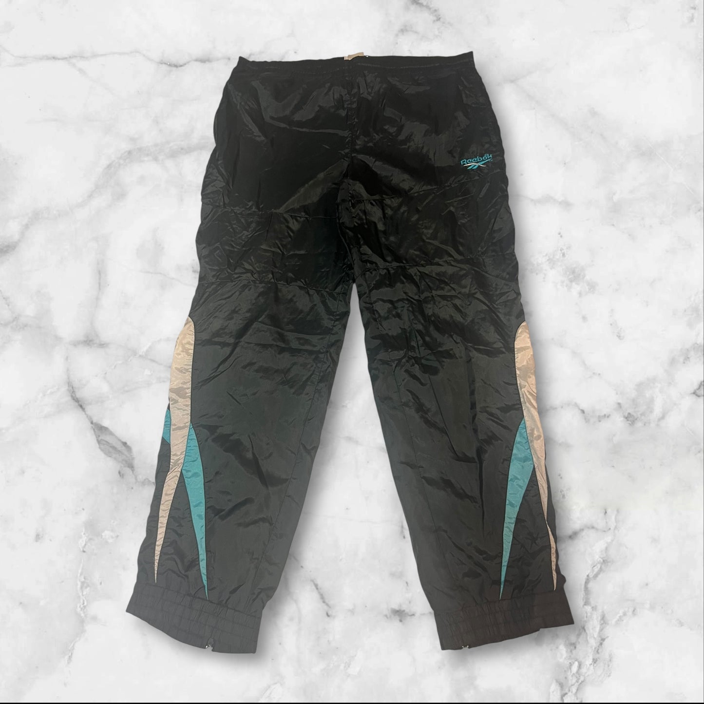 Vintage Reebok Trackpants M Bund beschädigt 3916