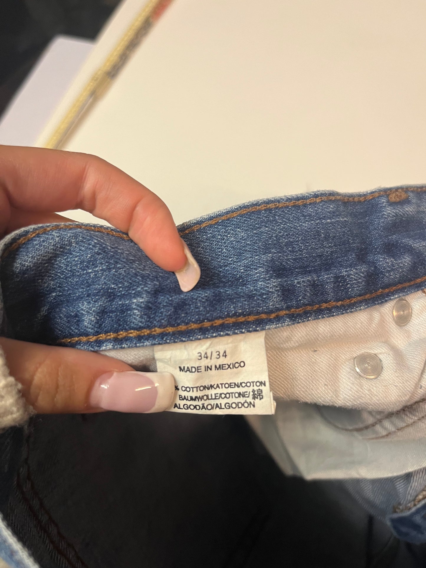 Vintage Harley Davidson Jeans 34/34 kurze Beine 4056