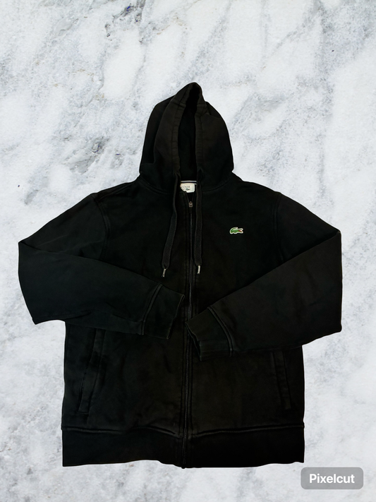 Vintage Lacoste Hoodie M fit S schwarz 6092