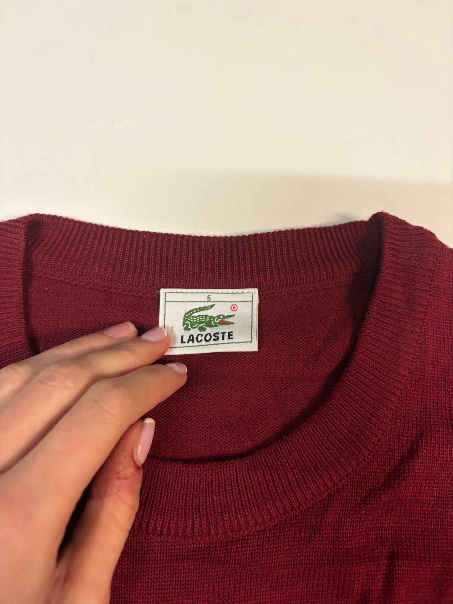 Lacoste Vintage Pullover L-xl 50% Wolle 5870