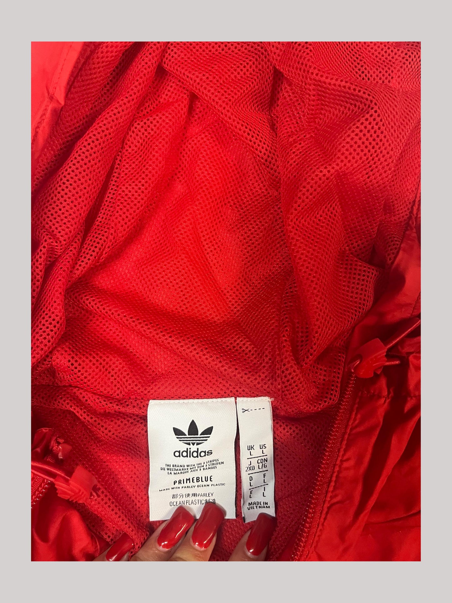 Vintage Adidas Regenjacke L 4391