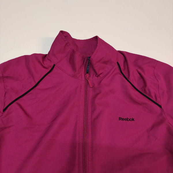 Reebok Vintage Damen Trackjacket S ( Damen M) Nylon Stoff aus Regenjacke #7491