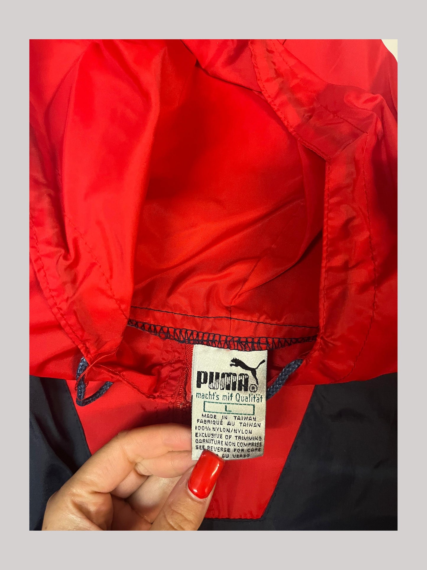 Vintage Puma Regenjacke L 4376