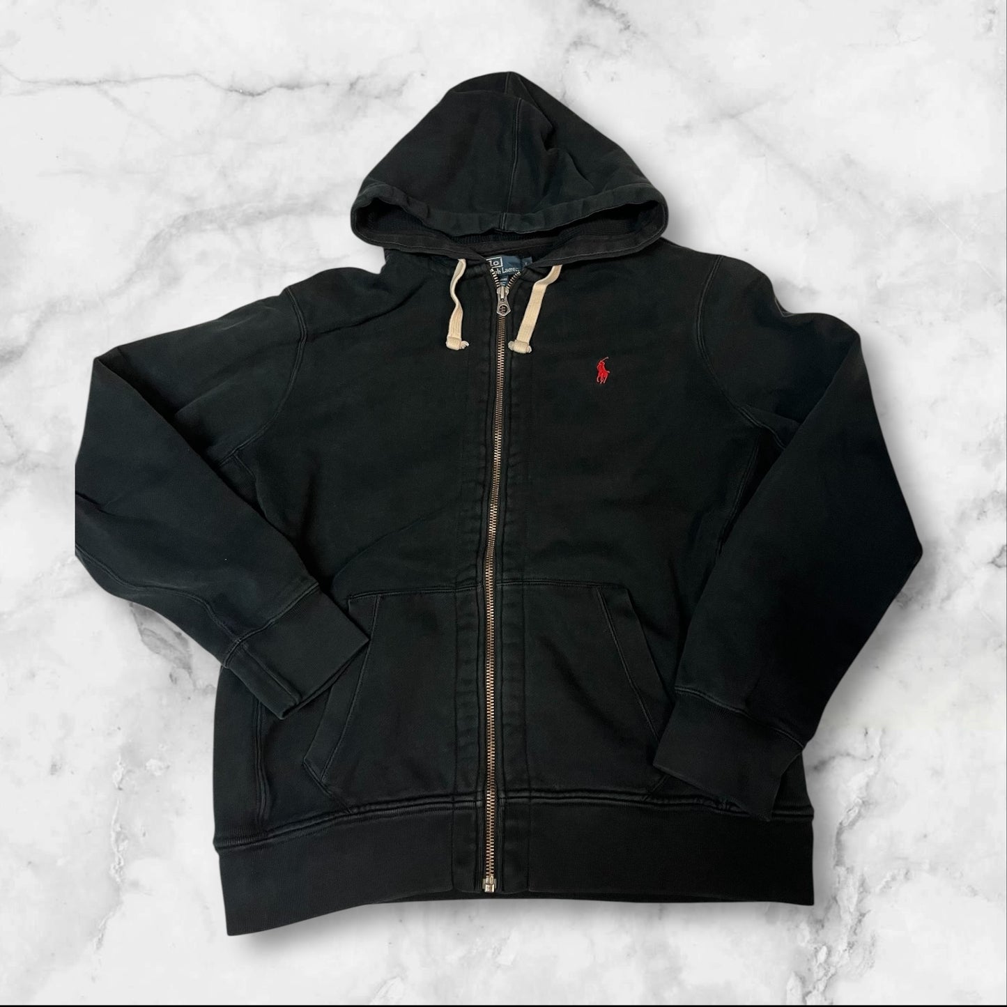 Polo Ralph Lauren Vintage Sweatjacke L schwarz #4131