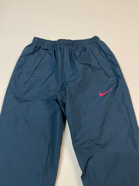 Nike Vintage Trackpants Baggy Nylon Stoff aus Regenjacke S 9484