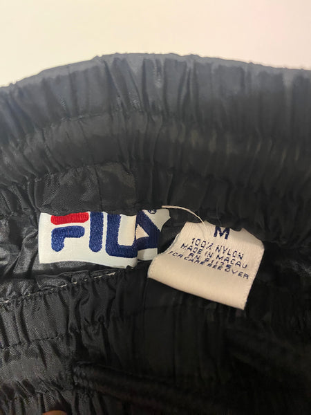 FILA Vintage Trackpants, Baggy, Nylon Stoff aus Regenjacke - M #8758