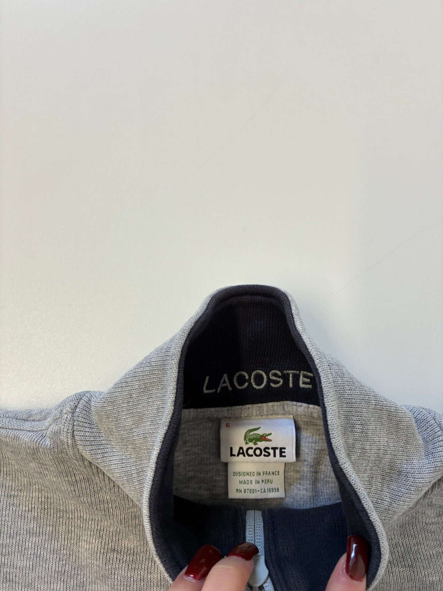 Vintage Lacoste Pullover mit Reißverschluss S 6771
