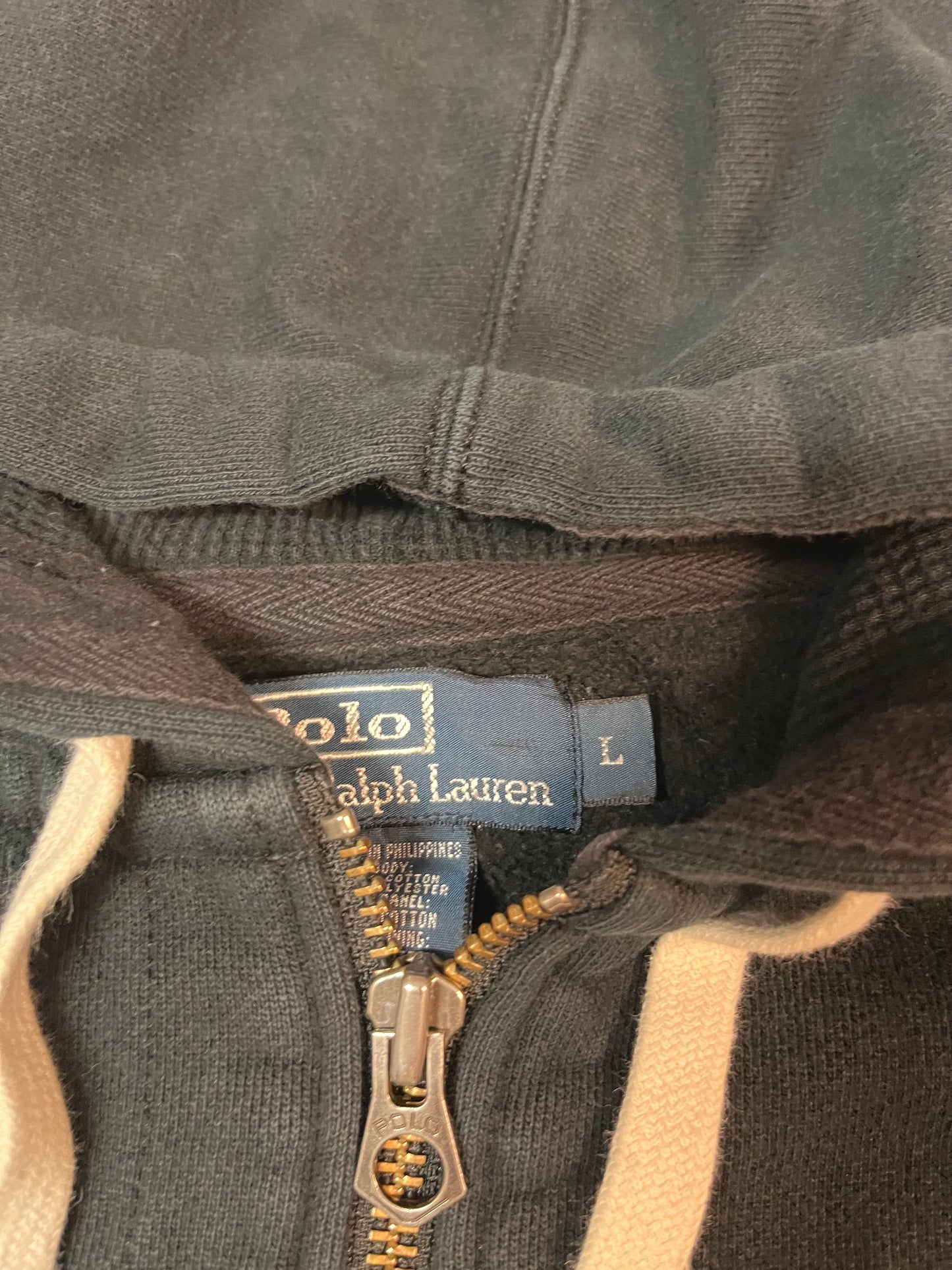 Polo Ralph Lauren Vintage Sweatjacke L schwarz #4131