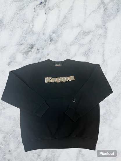 Vintage Kappa Sweatshirt M navy bestickt 5738