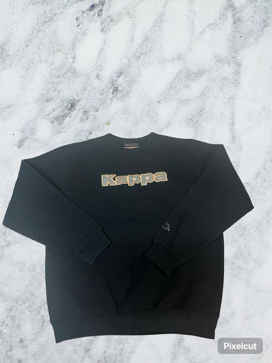 Vintage Kappa Sweatshirt M navy bestickt 5738