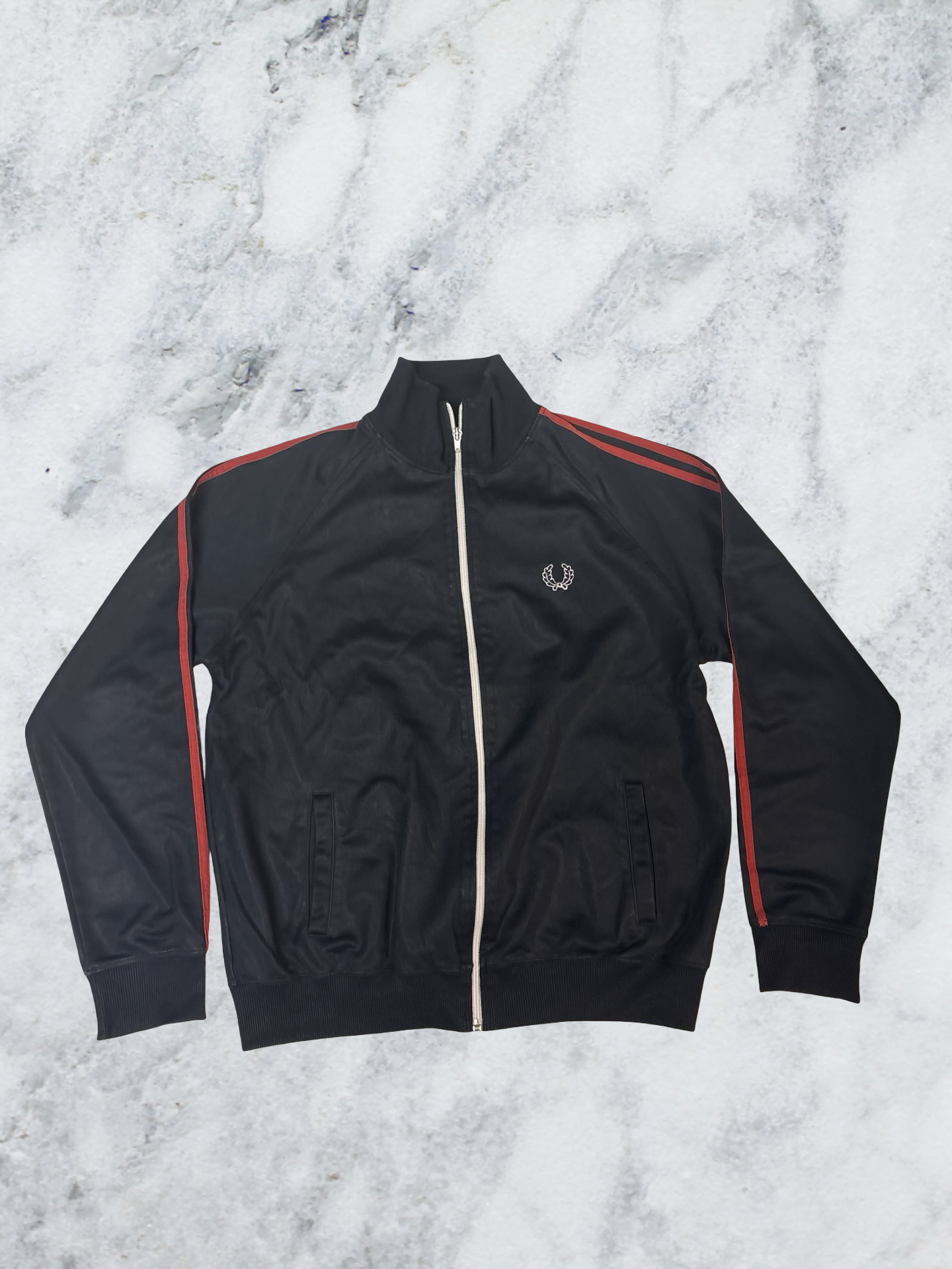 Fred Perry Vintage Trackjacket schwarz L 6141