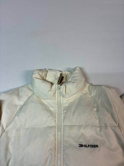 Vintage Tommy Hilfiger Winterjacke cremefarben L 6290