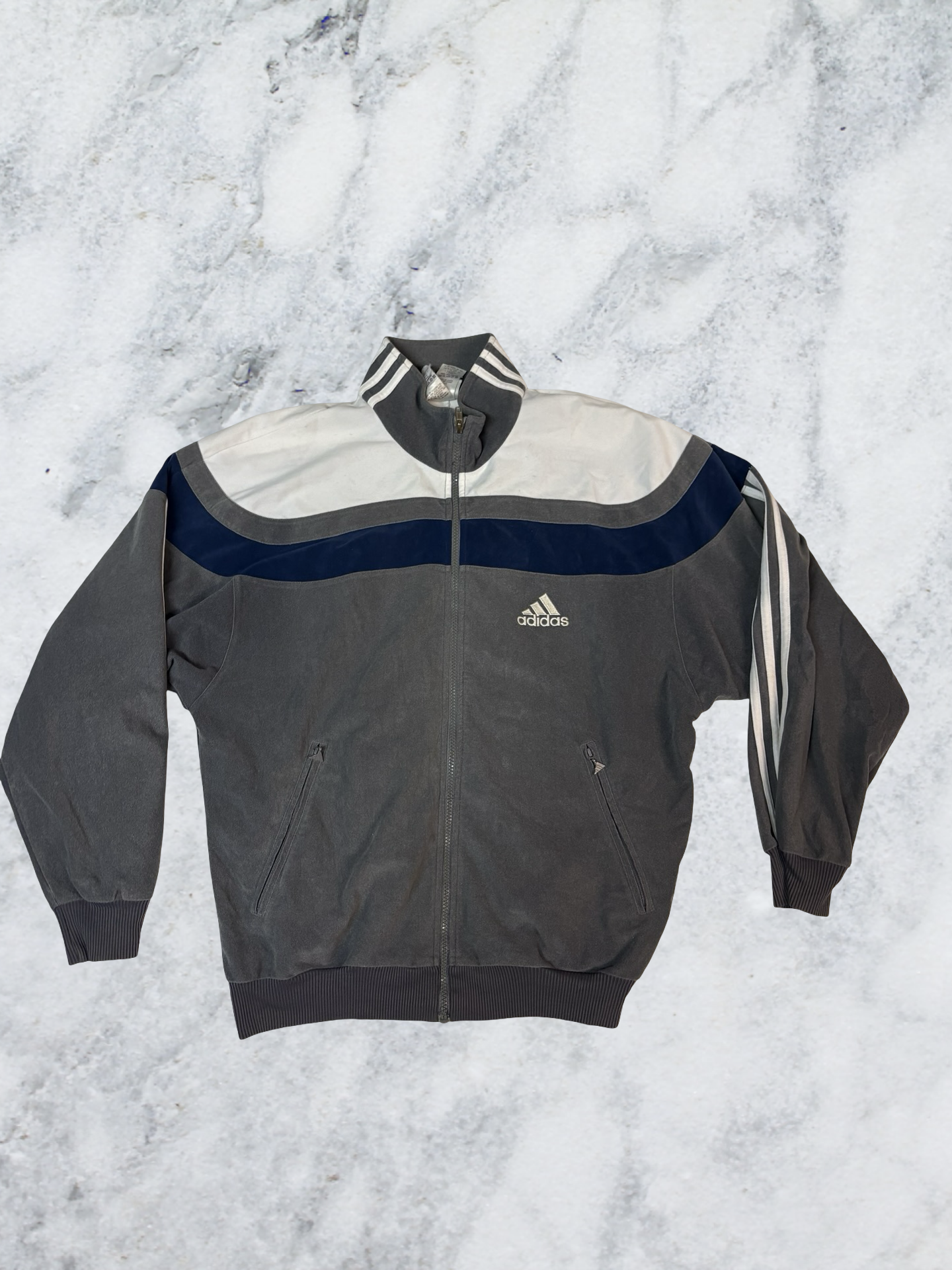 Adidas Vintage Trackjacket Stoff aus Samt S 5831
