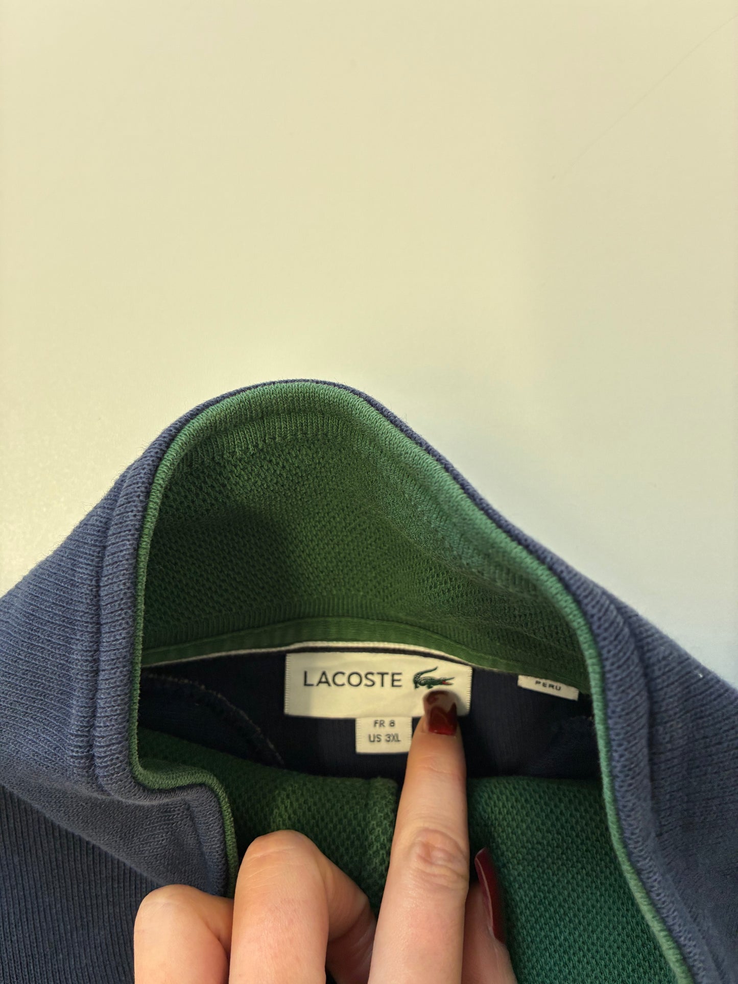 Vintage Lacoste Pullover mit Reißverschluss XXXL fit S 6773