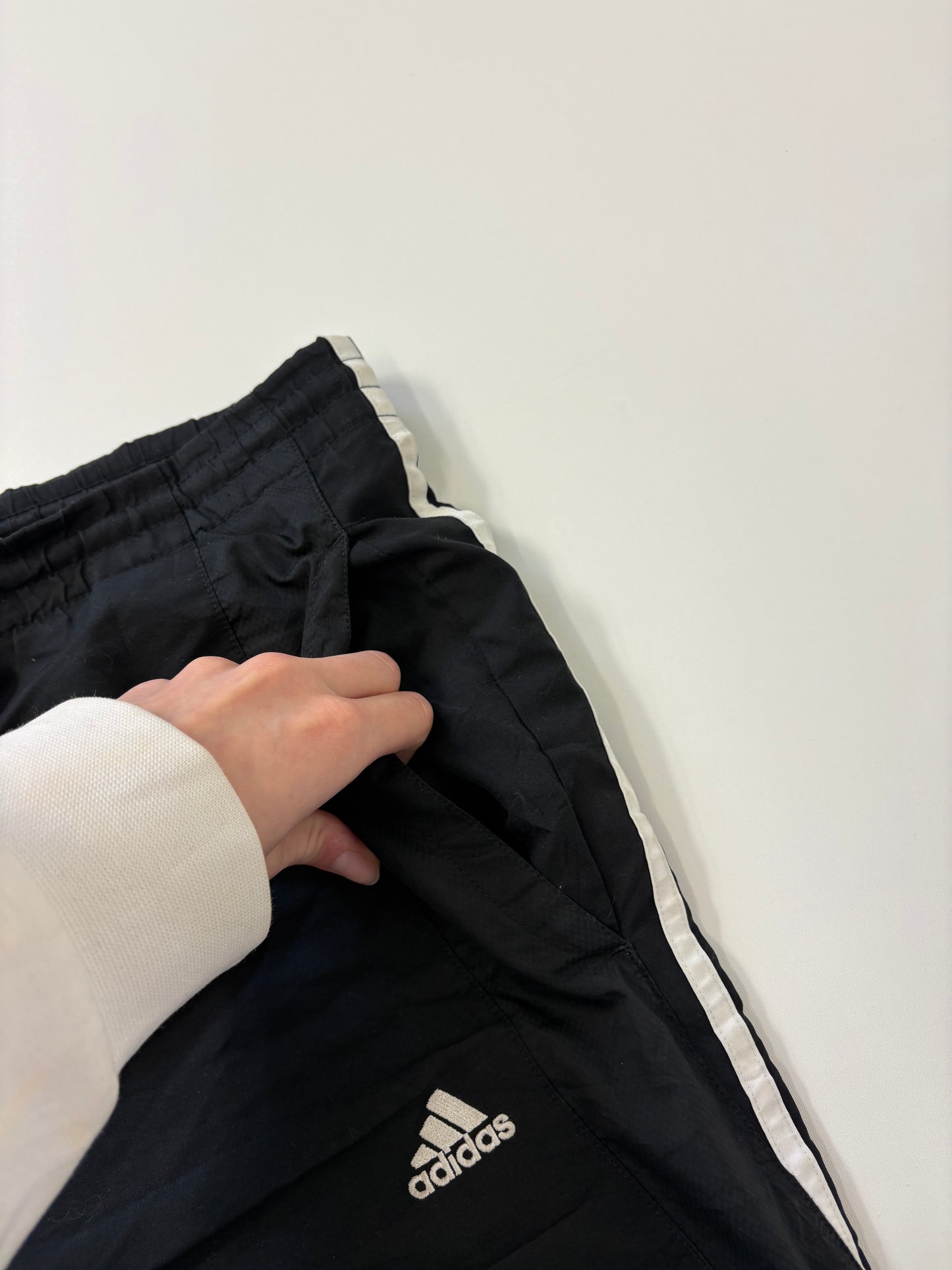 Adidas Vintage Trackpants L baggy Bund kaputt 6827