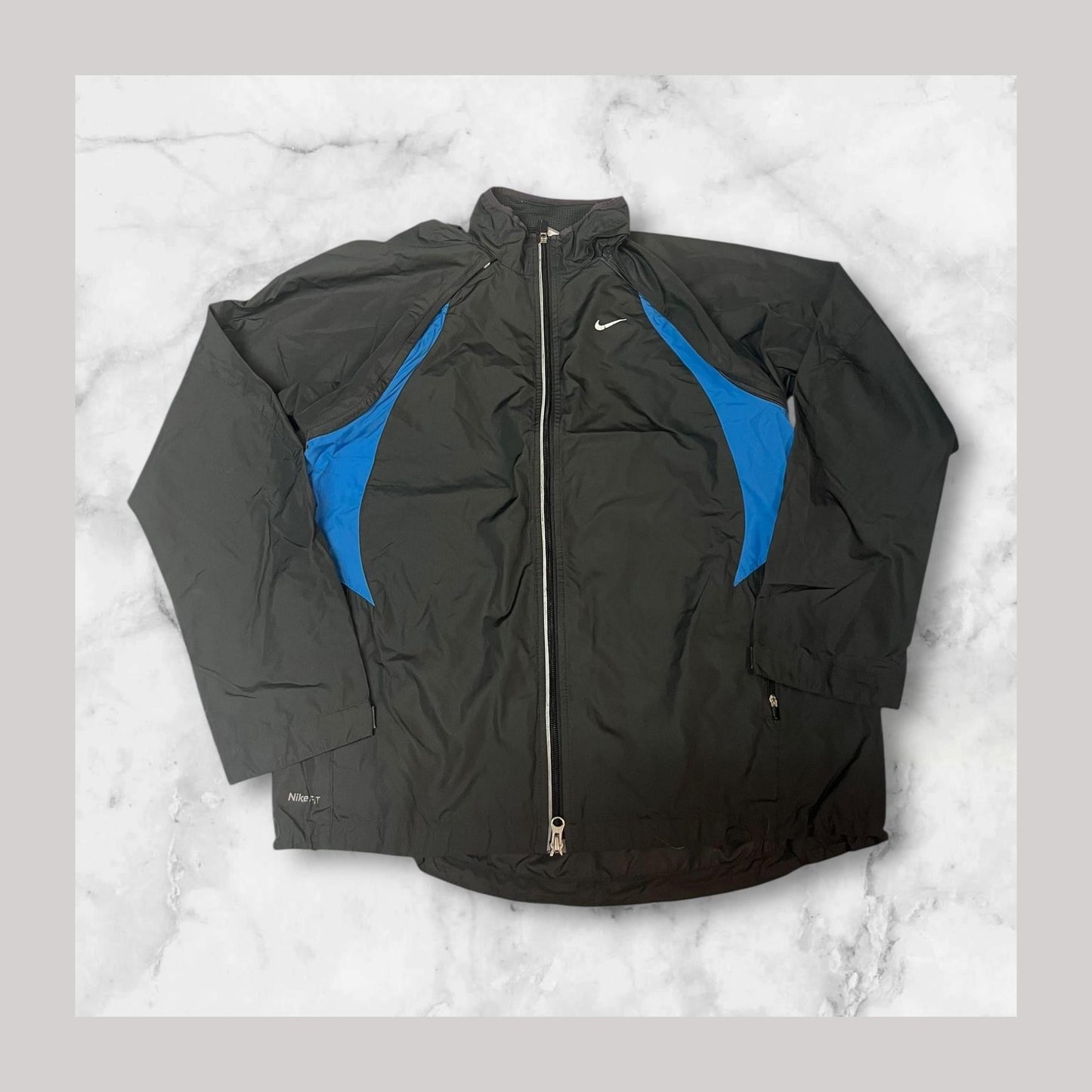 Vintage Nike Laufjacke 2 in 1 abnehmbare Ärmel L 4386