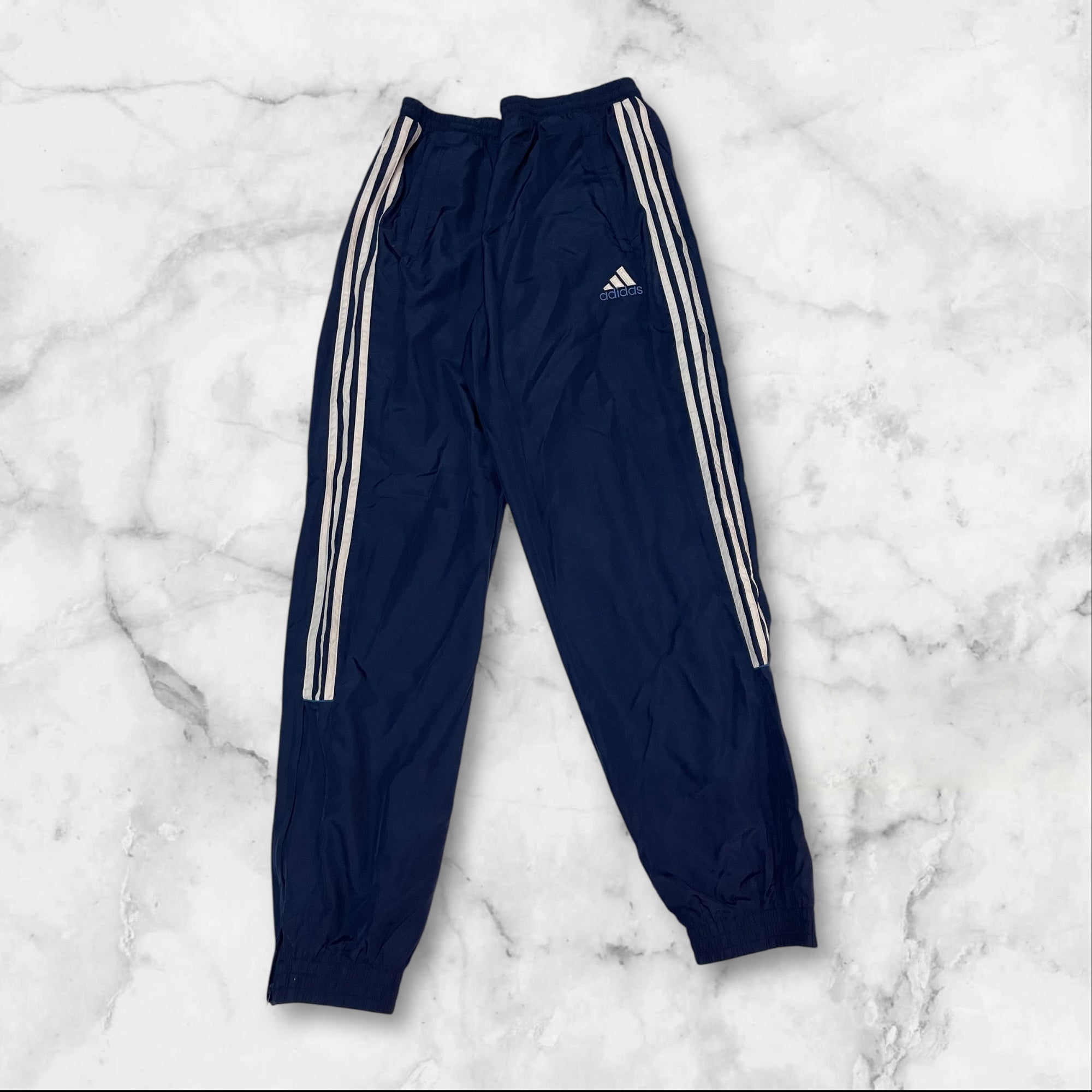 Adidas Vintage Trackpants Baggy Nylon Stoff aus Regenjacke #8951