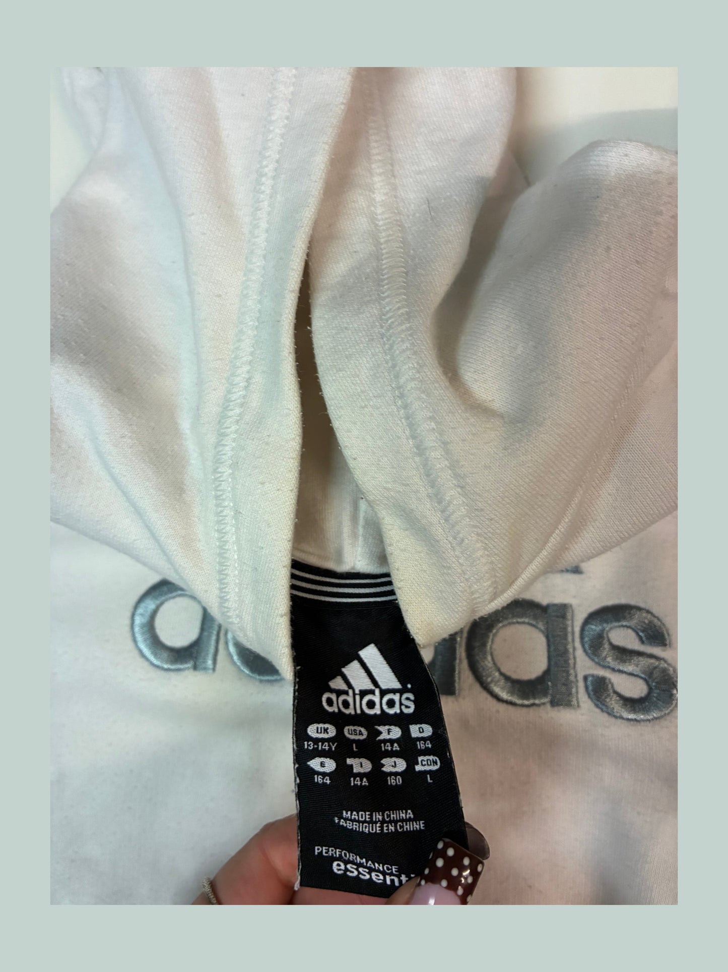 Vintage Adidas Hoodie kids XL fit S 6291