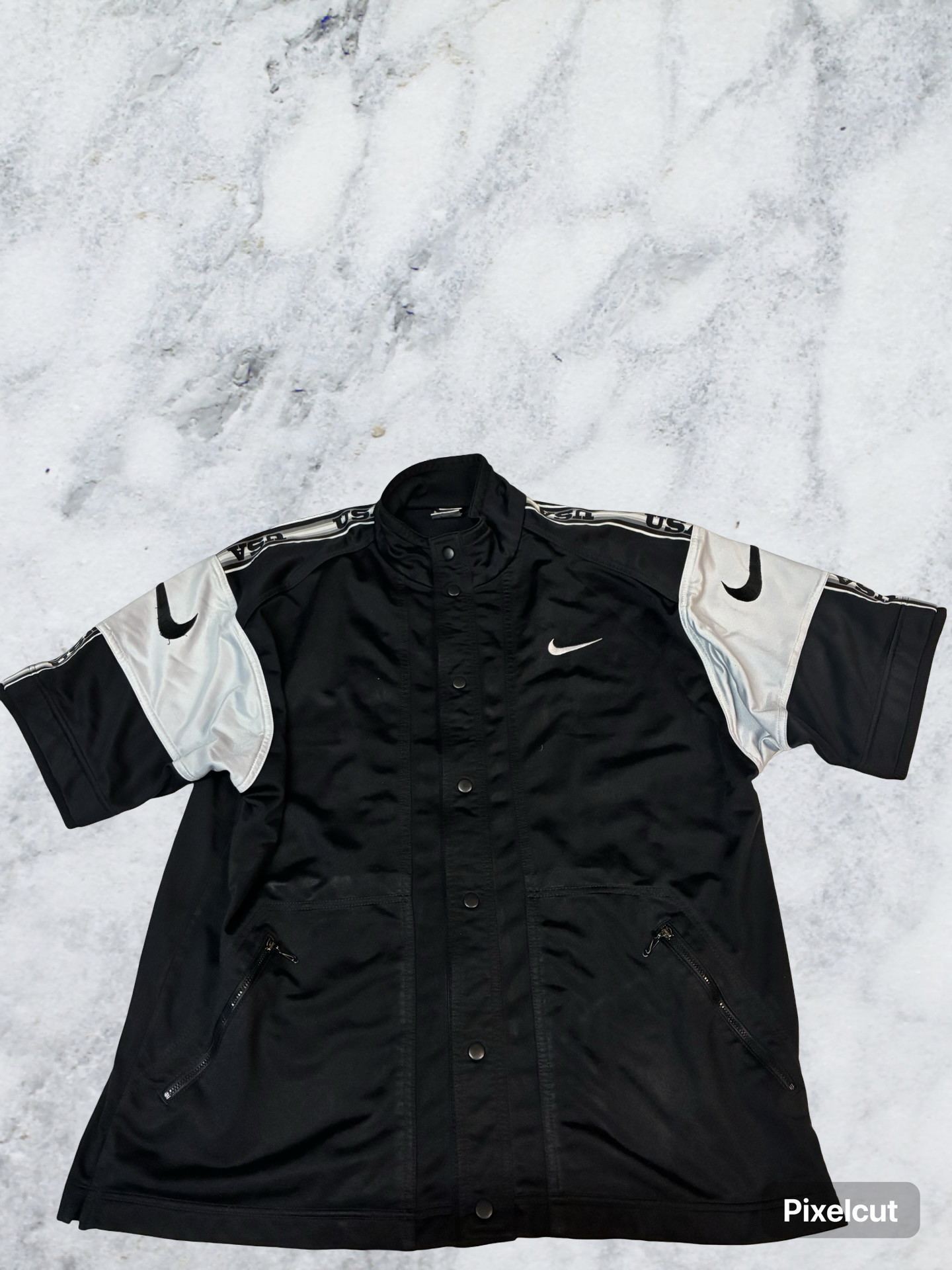 Vintage Nike Trainingsjacke kurze Ärmel L 6443