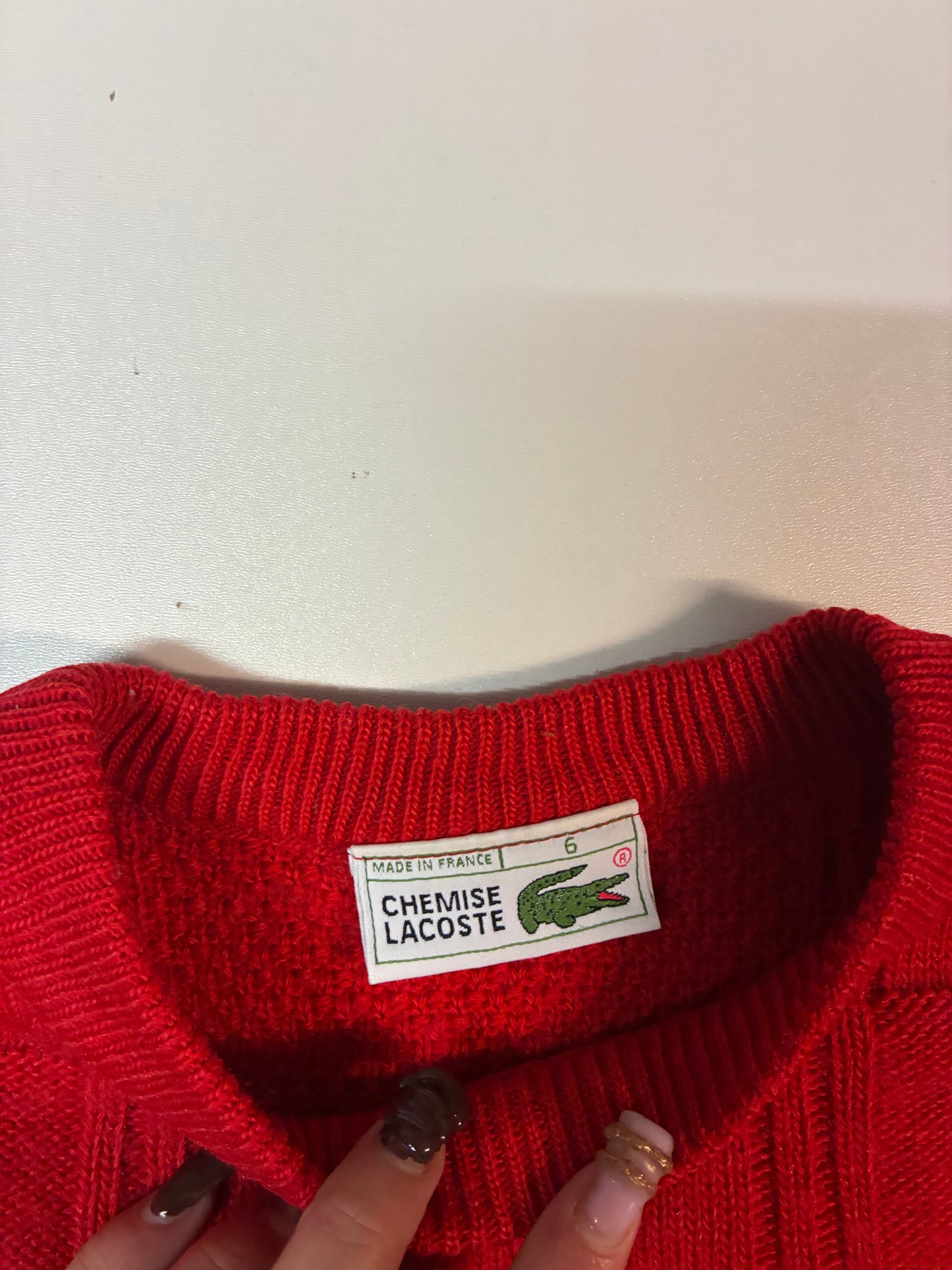 Vintage Lacoste Woll Pullover M 6456