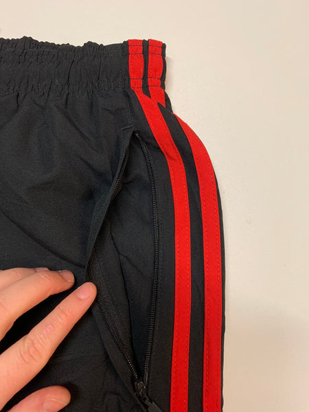 Adidas baggy trackpants nylon stoff aus Regenjacke GrM #8641