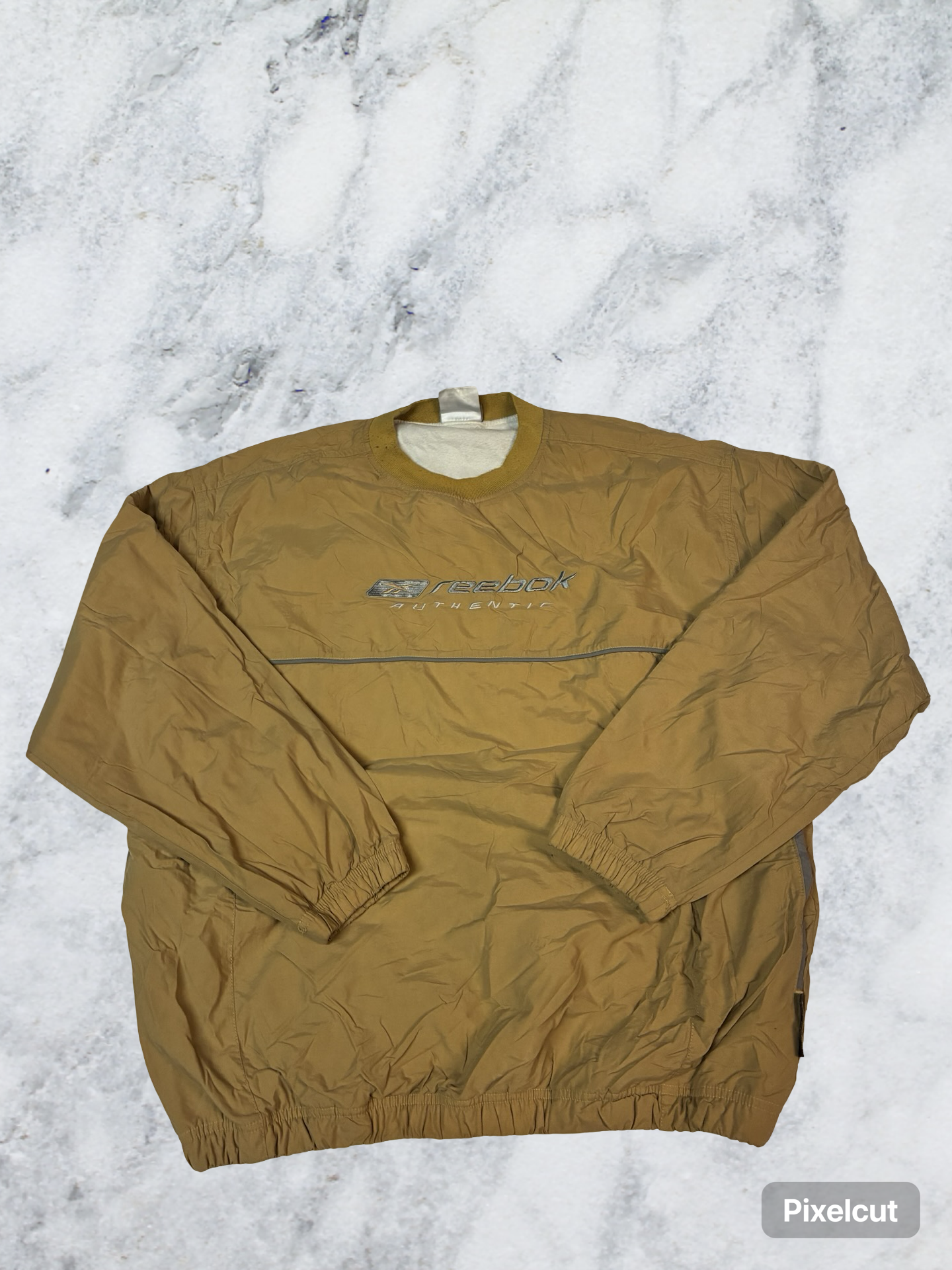 Vintage Reebok Sweatshirt aus Regenjacken Stoff S fit M 5930