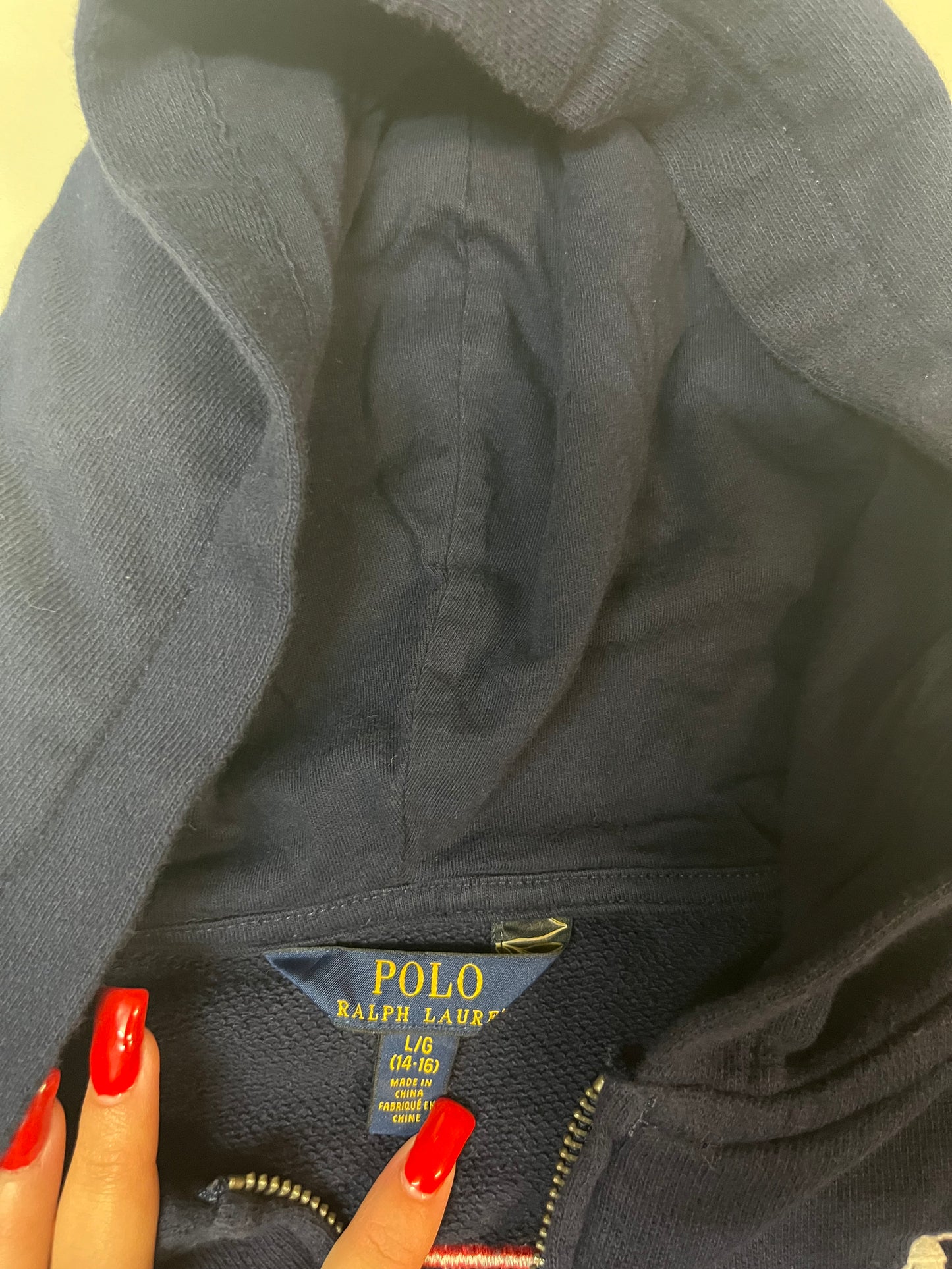 Vintage Polo Ralph Lauren Hoodie Kids L fit S 4282