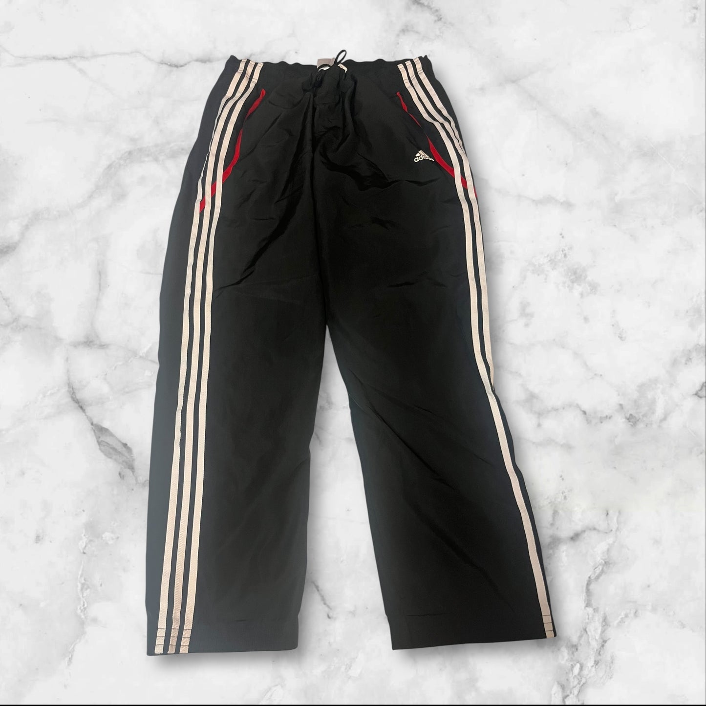 Vintage Adidas Trackpants baggy XL Bund beschädigt 3965