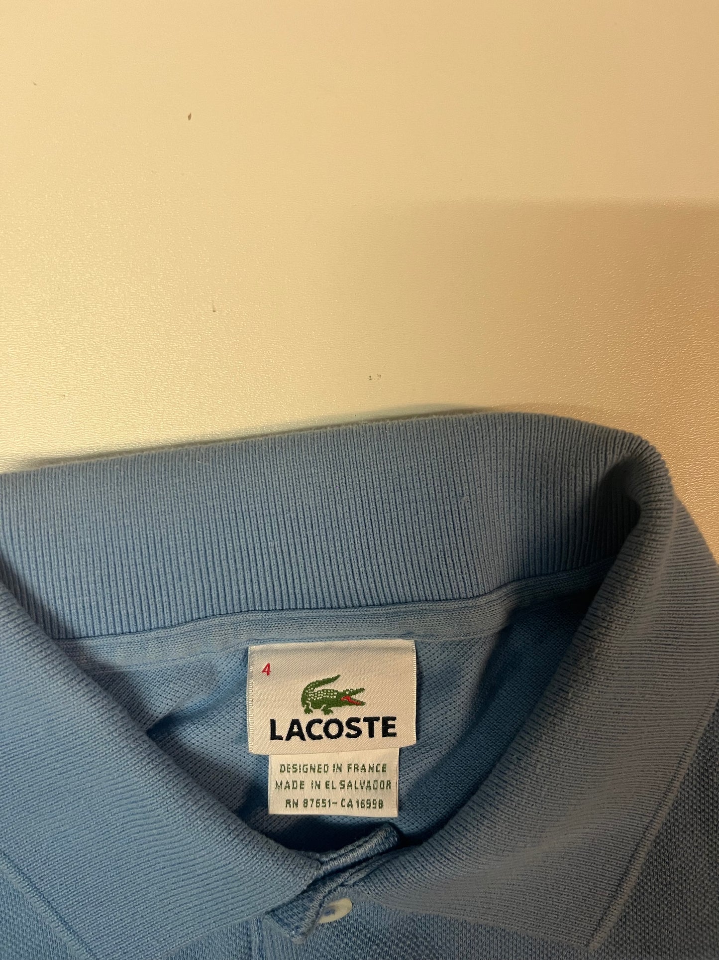 Vintage Lacoste Polo Shirt S babyblau 4778