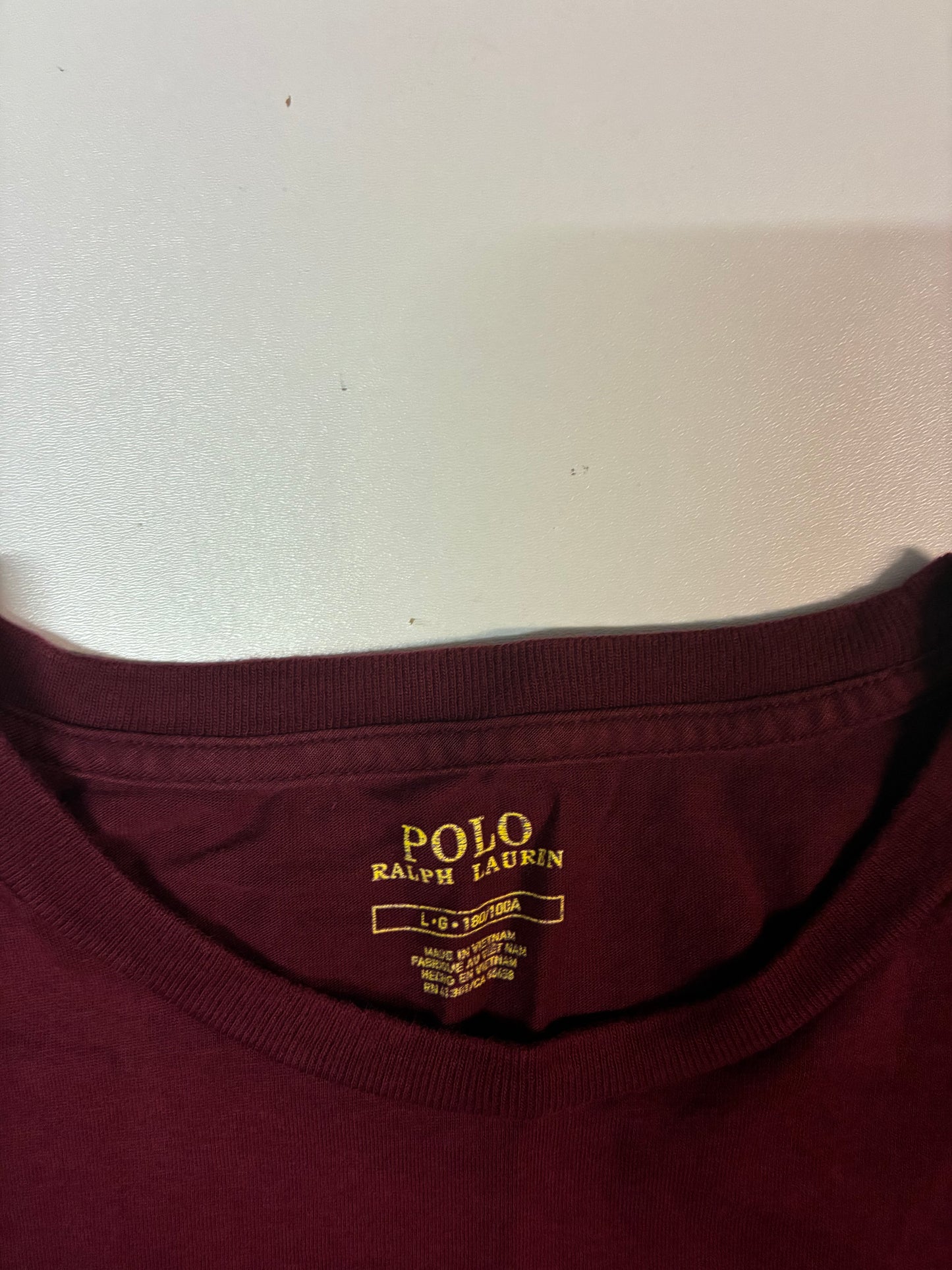 Vintage Polo Ralph Lauren Langarm Shirt Bordeauxrot L 6070