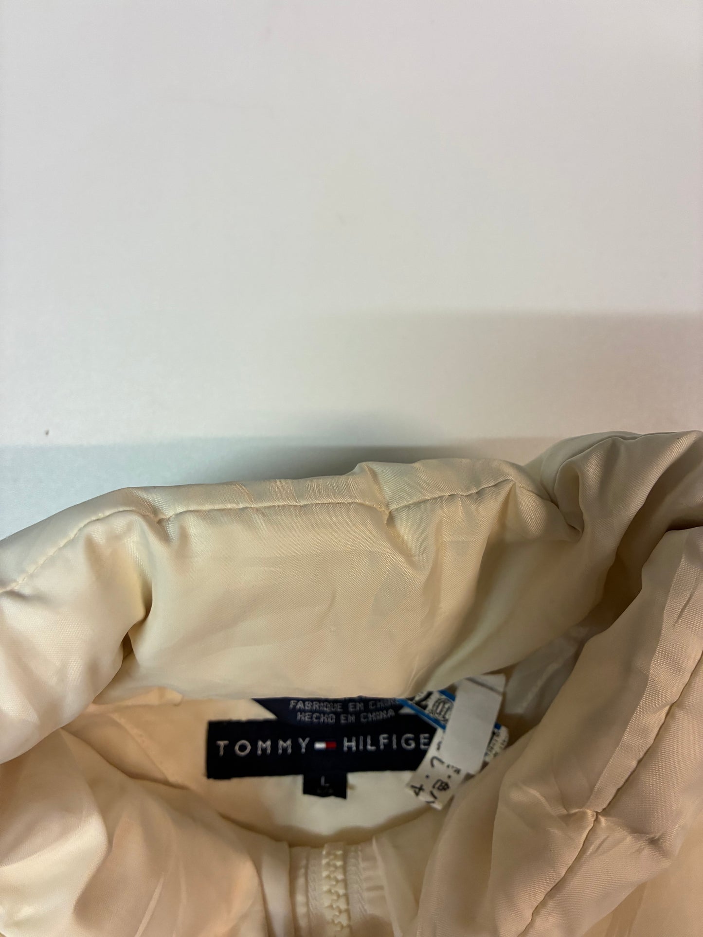 Vintage Tommy Hilfiger Winterjacke cremefarben L 6290