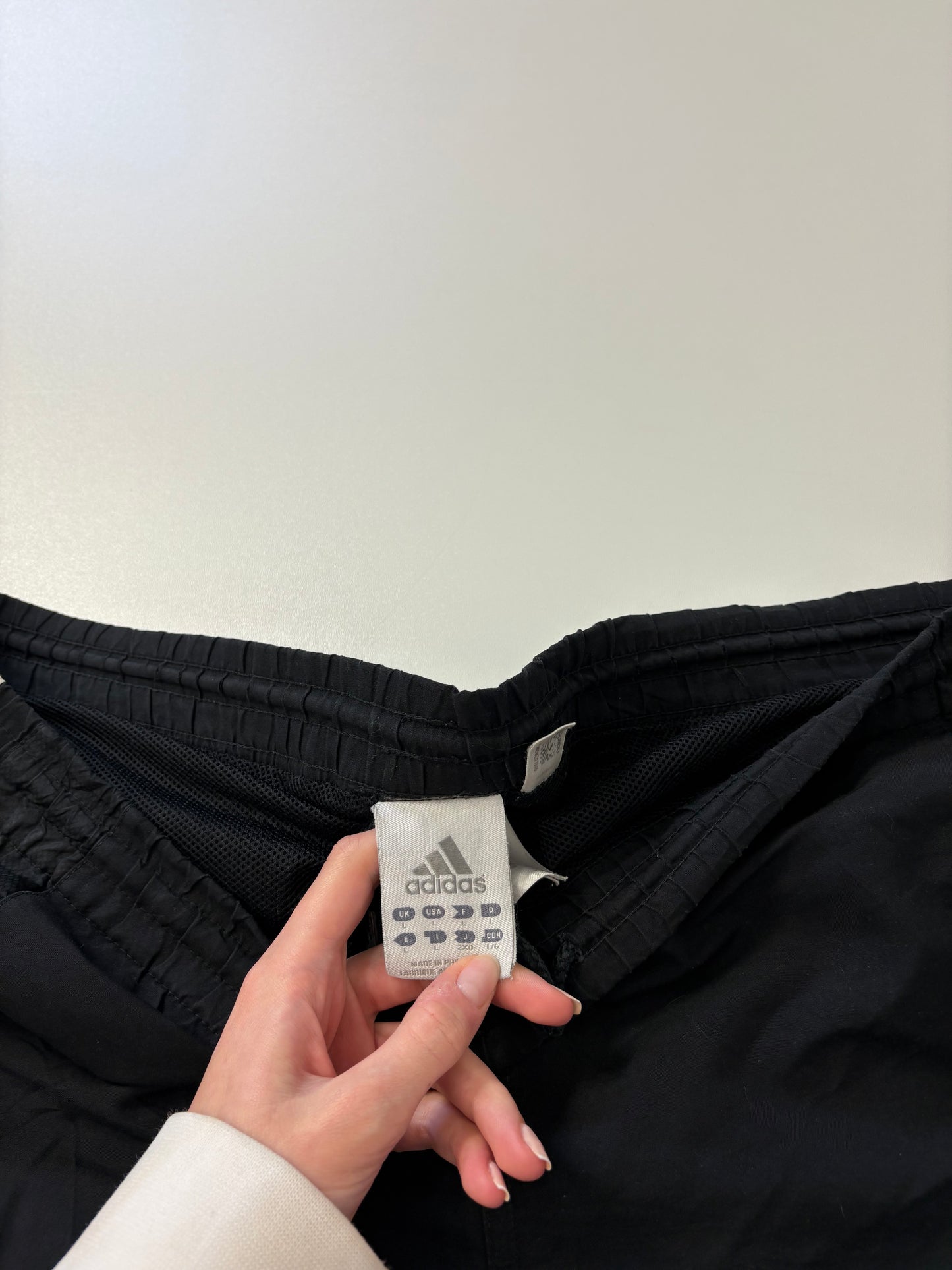 Adidas Vintage Trackpants L baggy Bund kaputt 6827