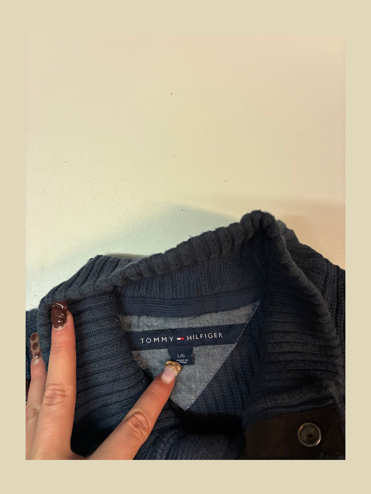 Vintage Tommy Hilfiger Strick Cardigan L 6305