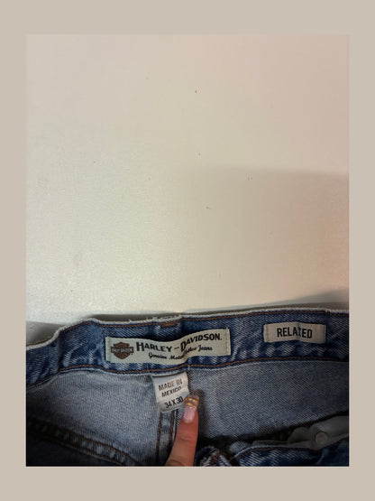 Vintage Harley Davidson Jeans baggy 34/30 fit S - M 6266