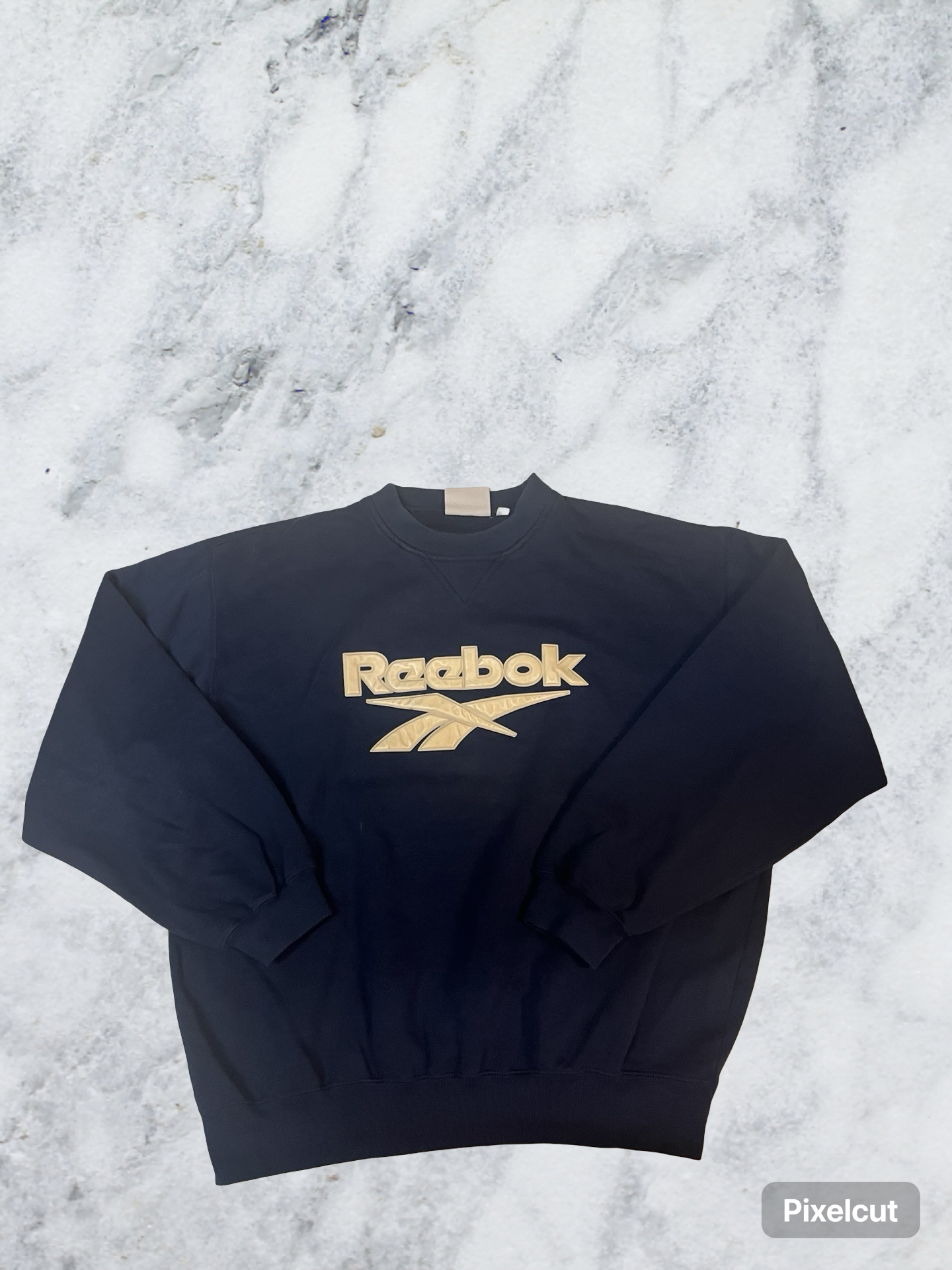 Vintage Reebok Sweatshirt S - M Navy bestickt 5730