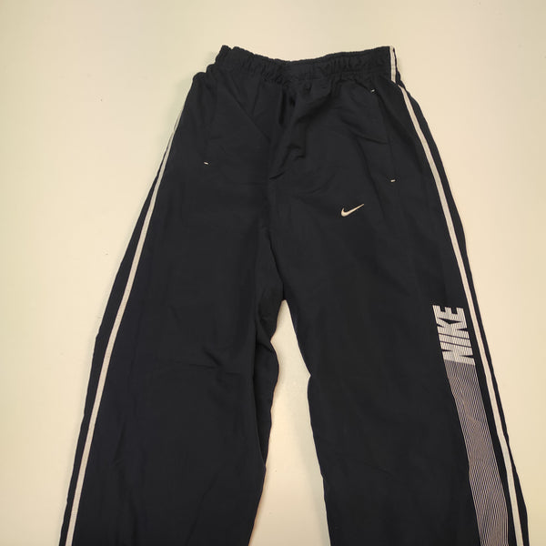 Nike Trackpants M Vintage Reflective Baggy Nylon Stoff aus Regenjacke #8677