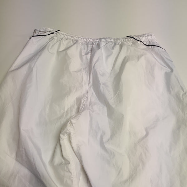 Nike Trackpants Vintage White L baggy Nylon stoff aus Regenjacke #9112