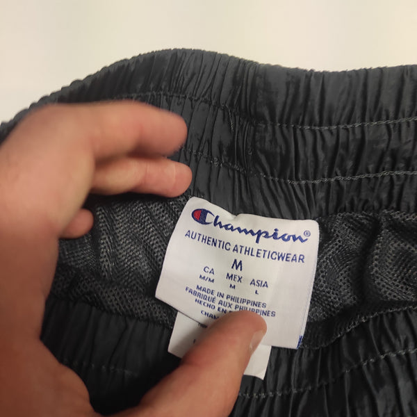 Champion Vintage Trackpants M Baggy Nylon Stoff aus Regenjacke #6919