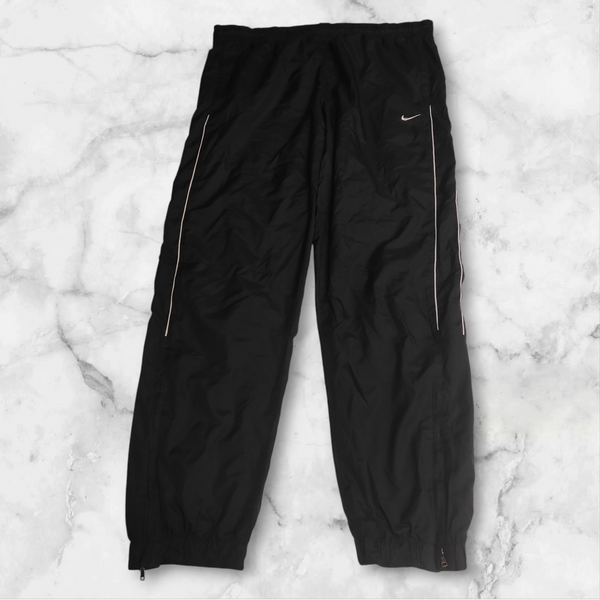 Nike Trackpants Vintage M Baggy Nylon Stoff aus Regenjacke Reflective #9208