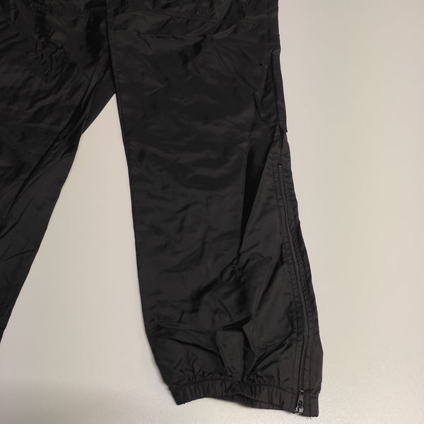 Nike Trackpants M Vintage Full Black Nylon Stoff aus Regenjacke #8687