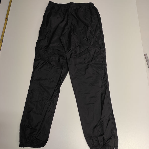 Nike Trackpants M Vintage Full Black Nylon Stoff aus Regenjacke #8687