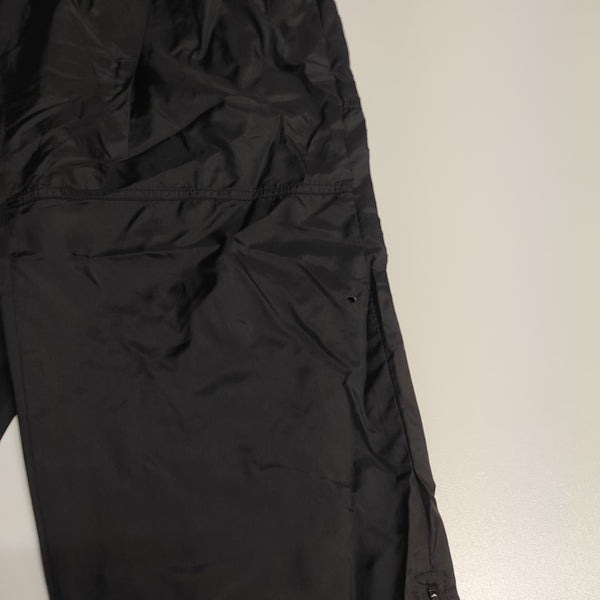 Nike Trackpants M Vintage Full Black Nylon Stoff aus Regenjacke #8687