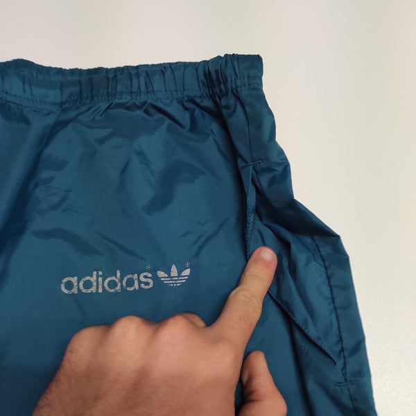 Adidas Vintage Trackpants Baggy L Nylon Stoff aus Regenjacke #8540