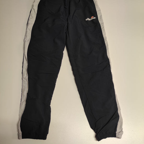 Ellesse Vintage Trackpants s white stripes Nylon Stoff aus Regenjacke #8913