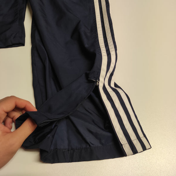 Adidas Vintage Trackpants Baggy Nylon Stoff aus Regenjacke S #8734 L fit S