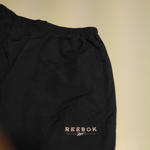 Reebok Vintage Trackpants M Nylon Stoff aus Regenjacke Baggy #8685