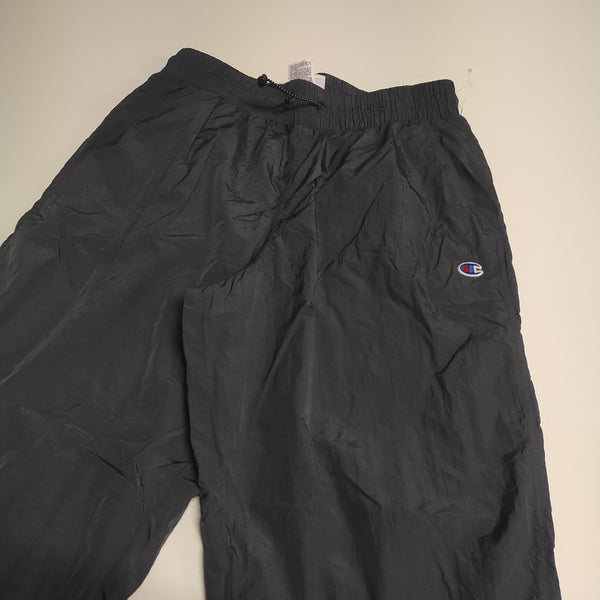 Champion Vintage Trackpants M Baggy Nylon Stoff aus Regenjacke #6919