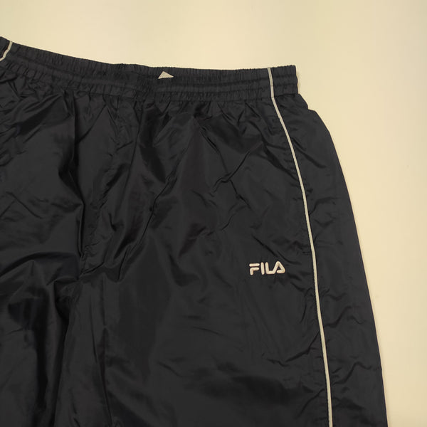 Fila Vintage Trackpants Baggy L Reflective Nylon Stoff aus Regenjacke #8655