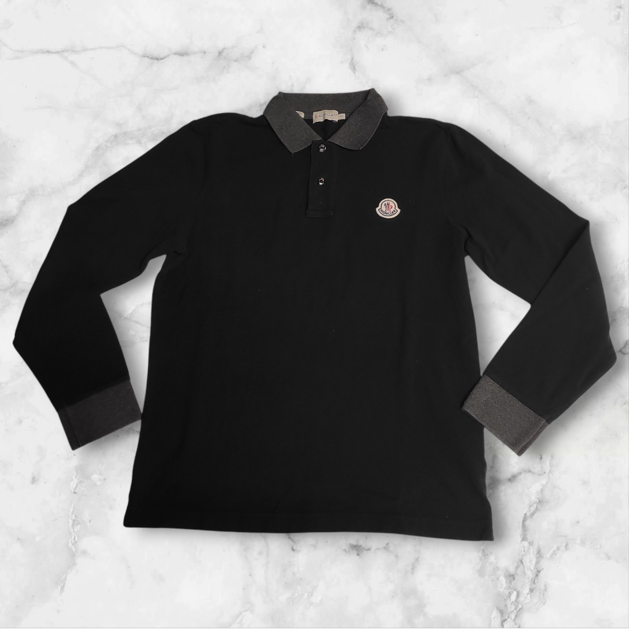 Moncler Vintage Langarn Polo Shirt S #9096